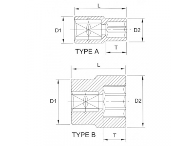 Головка торцевая 12гр. 3/8" 15мм